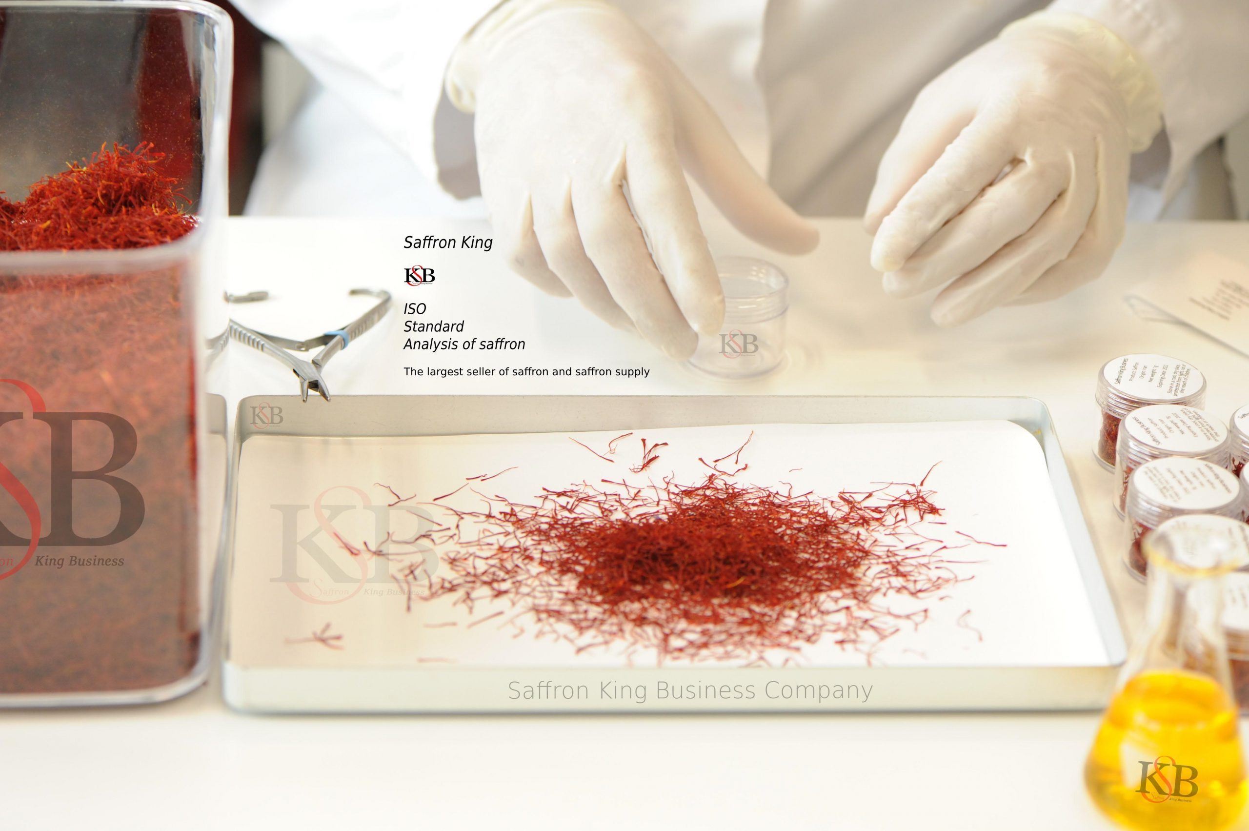 Buy saffron with a standard laboratory sheet