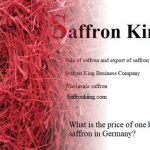 What is the price of one kilo of saffron in Germany?