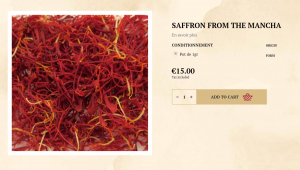 Saffron shop in France