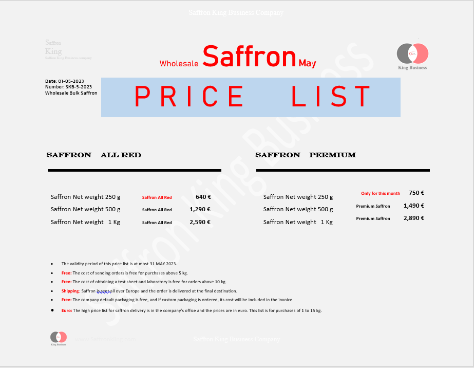 sale price of saffron 2024