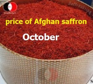 price of Afghan saffron in October