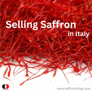 Selling saffron in Italy