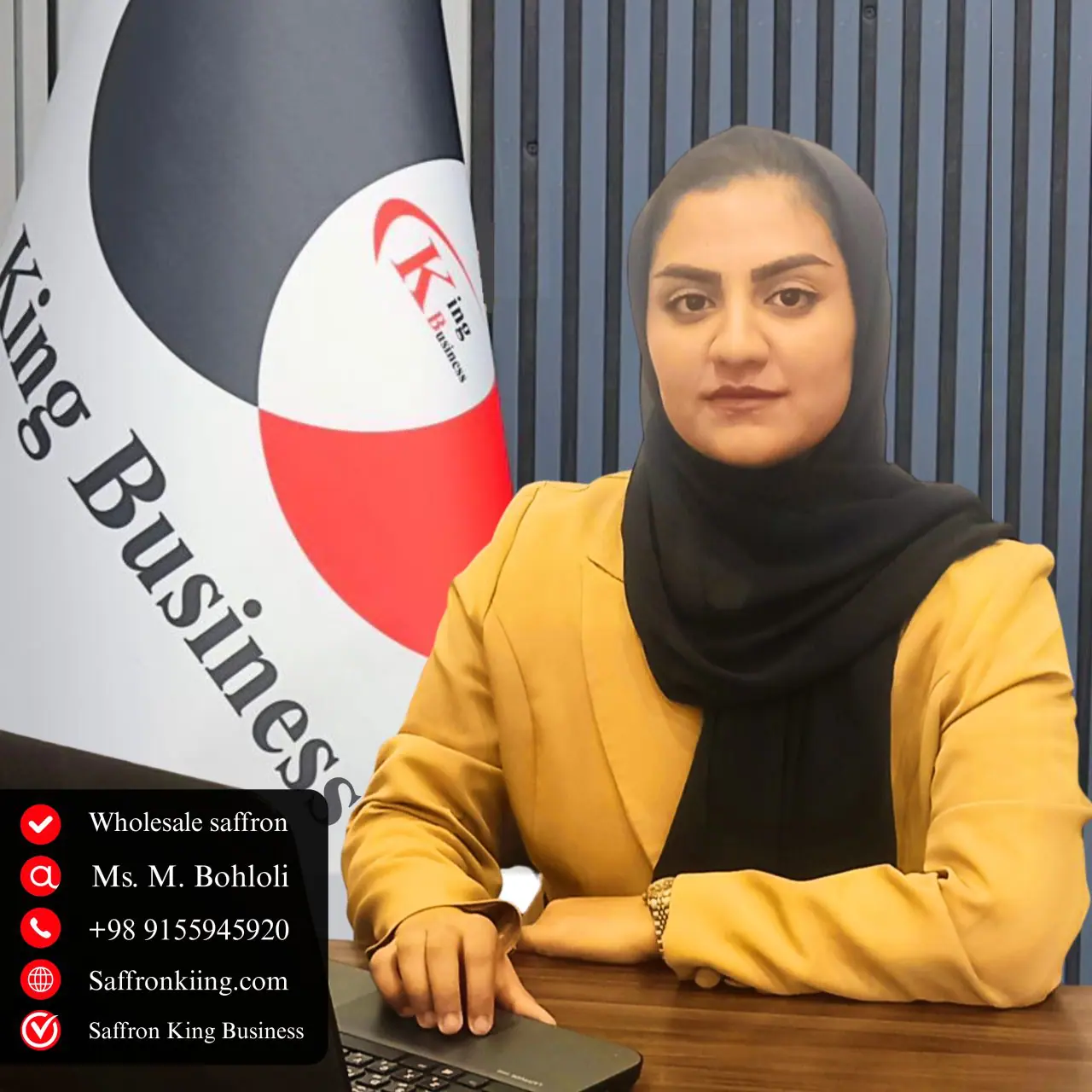 Ms. M. Bohloli  from Torbat Jam in Iran in Saffron Sales Manager at Saffron King Business Compan