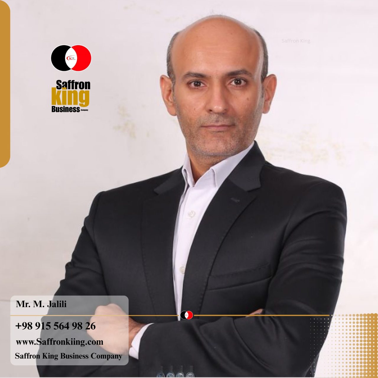 Mr. M. Jalili, Sales Manager of Iranian Saffron in Europe at Saffron King Business